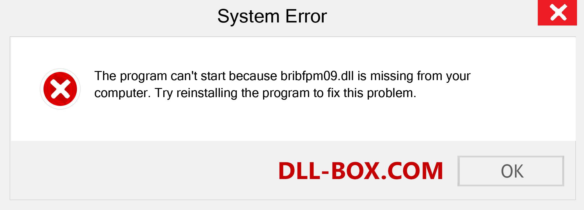  bribfpm09.dll file is missing?. Download for Windows 7, 8, 10 - Fix  bribfpm09 dll Missing Error on Windows, photos, images